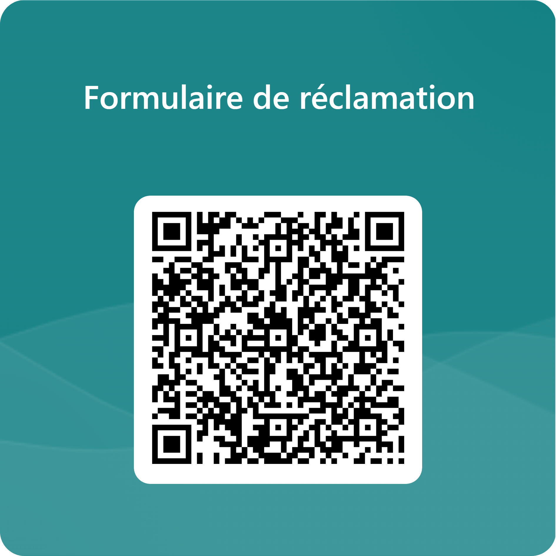 QRCode pour Formulaire de réclamation